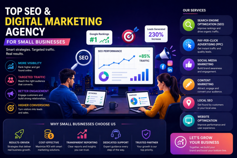 Top SEO and Digital Marketing Agency for Small Businesses: Drive Growth with Smart Digital Strategies